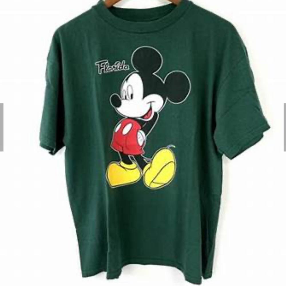 Vintage Disney Mickey Florida t-shirt green, 2XL EUC